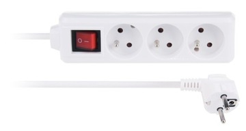 УДЛИНИТЕЛЬ ТОЛЩИЙ ШНУР С ЗАЗЕМЛЯЮЩИМ ВЫКЛЮЧАТЕЛЕМ 3 РОЗЕТКИ 5М