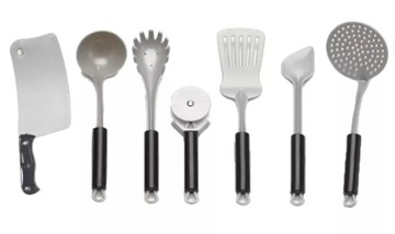 ZESTAW KUCHENNY GARNKI JEDZENIE AKCESORIA 36 EL.