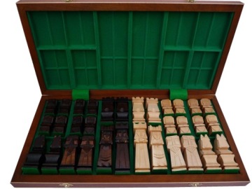 Шахматные фигуры ORAWA, элегантная, инкрустированная кассета, польское производство.