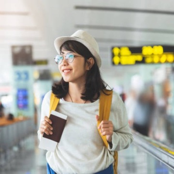 Самолетный чемодан маленький желтый твердый свет для плоскости 55x40x21