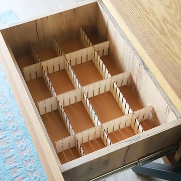 ORGANIZER Z DREWNA DO SZUFLAD 43x10CM SEPARATOR x2