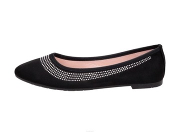 Czarne baleriny damskie SABATINA ZH20-5 r39