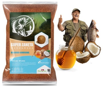 ZANĘTA WĘDKARSKA FEEDER NA RYBY KARPIA LESZCZ MIÓD KOKOS