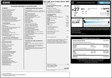 BMW Seria 2 F22-F23-F45-F46 Active Tourer Facelifting 225i 231KM 2020 Bmw f44 Gran Coupé 232KM Xdrive Automat 48tys. Km, zdjęcie 10