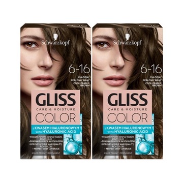 Gliss Color Farba do włosów 6-16 Chło Perł Brąz x2