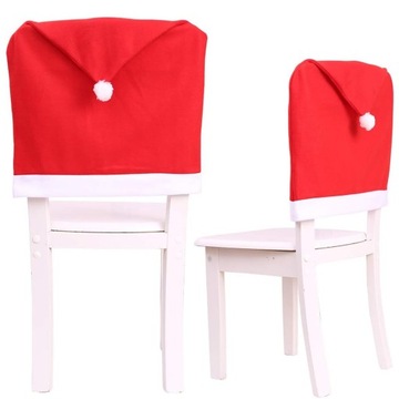 Чехлы на СТУЛЬЯ ШЛЯПА САНТА-КЛАУСА РОЖДЕСТВЕНСКОЕ УКРАШЕНИЕ СПИНКИ