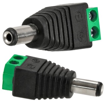 Набор разъемов постоянного тока, штекер постоянного тока 2,1 x 5,5 мм ДЛЯ светодиодов