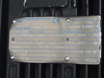 МОТОР-РЕДУКТОР 30кВт 61об/мин ТОРМОЗ БЕТОННЫЙ МИНИ