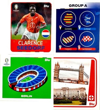MEGA BOX Блистер EURO 2024 Наклейки Topps Золотые фирменные пакетики Parallels
