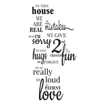 Napis na ścianę naklejka - In This House ... 188