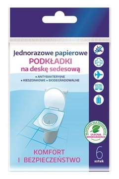 PODKŁADKI HIGIENICZNE NA DESKĘ SEDESOWĄ 6 SZT.