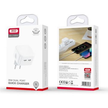 Зарядное устройство FAST Dual USB-C type C x 2 PD QC 3.0 35 Вт для Apple iPhone