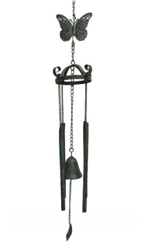 DZWONEK WIETRZNY MOTYL VINTAGE METAL POSTRZANY MOTYL 96 cm