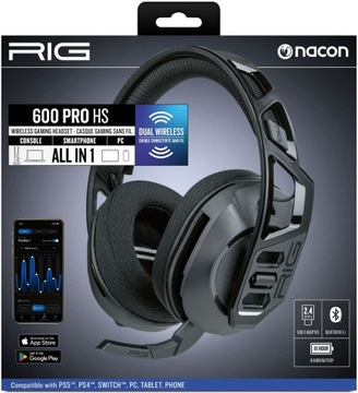 NACON RIG PS5 PS4 PC SWITCH Android Słuchawki bezprzewodowe RIG600PROHS