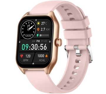 Smartwatch zegarek Rubicon damski RNCF03 różowy tryby sportowe SMS kroki