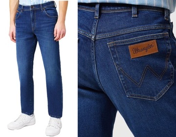 Wrangler Texas męskie proste spodnie jeansowe SOUL klasyczne indygo W33 L32