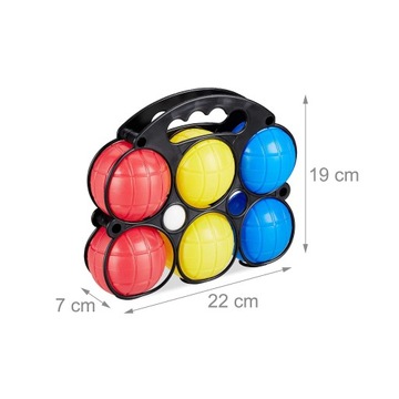 Relaxdays Унисекс Игра в бочча 6 мячей 3 цвета Garden