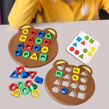 Shape Matching Game Montessori Geometric Double