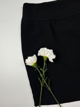 Spódnica klasyczna prosta czarna falbanka mini DOROTHY PERKINS r. 44 USA