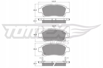 КОЛОДКИ ТОРМОЗ. TOYOTA YARIS 99-03 1387/TOM 