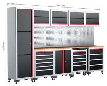 Meble warsztatowe 15 elementów QUATROS