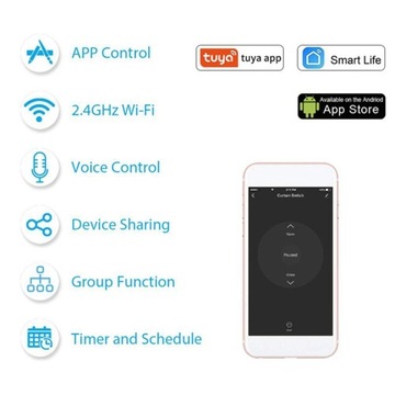 Повышение! Модуль переключателя занавеса Tuya Wi-Fi RF APP/