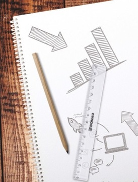 LINIJKA SZKOLNA PLASTIKOWA PRZEZROCZYSTA 16CM DONA