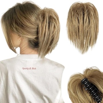 Treska Doczepiany Kucyk Blond 28cm na Klamrę