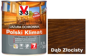 Lazura V33 Polski Klimat 7 lat Dąb Złocisty 2,5L