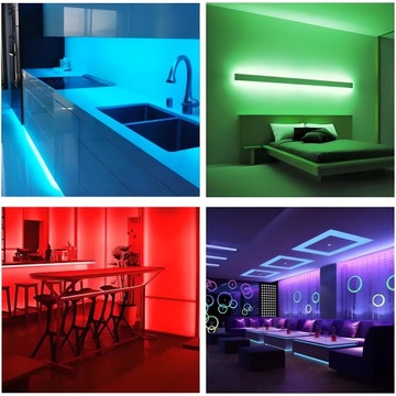 ВОДОНЕПРОНИЦАЕМАЯ СВЕТОДИОДНАЯ ЛЕНТА SMD 5M RGB ЦВЕТНАЯ + ДИСТАНЦИОННОЕ УПРАВЛЕНИЕ