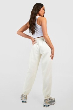 Boohoo zar DRESOWE SPODNIE OVERSIZE ECRU CASUAL S NG6