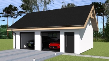 PROJEKT GARAŻU DWUSTANOWISKOWEGO G215