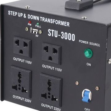 220V / 110V 3000W Konwerter Napięcia Transformator z Usb