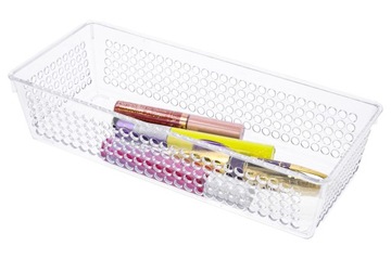 ПЛАСТИКОВЫЙ ОРГАНАЙЗЕР, контейнер для аксессуаров 1,9 л, прозрачная корзина.