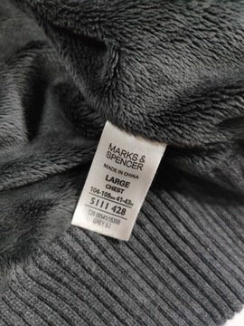 M&S Sweter gruby rozpinany męski Bawełna r. L