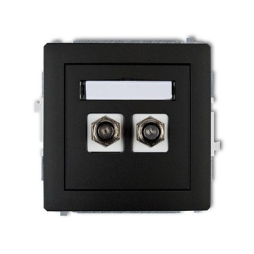 GNIAZDO 2xSAT TYPU ''F'' KARLIK DECO 12DGF-2
