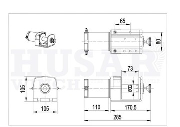 САМАЯ НАДЕЖНАЯ электрическая лебедка Husar QUAD