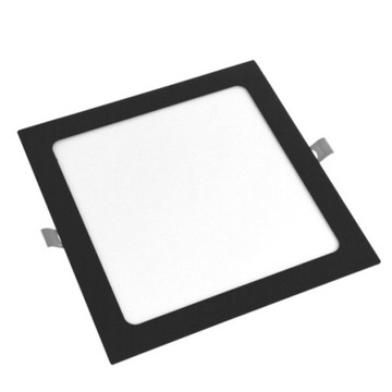 Panel LED podtynkowy 24W 4000K kwadratowy czarny