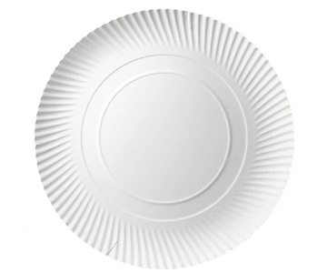 Talerz Papierowy Białe 32 cm, 10 Szt | Biodegradowalne talerze do pizzy EKO