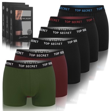 TOP SECRET Bokserki Męskie Bawełniane 6pak Rozmiar XL