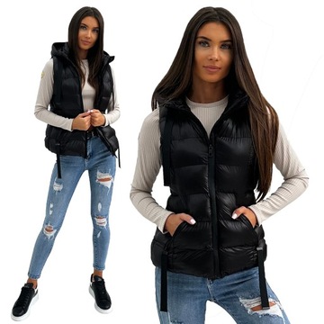 DZ3133 r XL DAMSKI BEZRĘKAWNIK KAMIZELKA OCIEPLANA