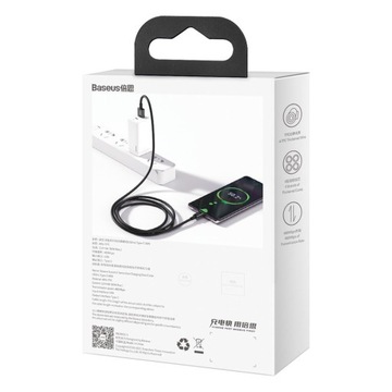 Мощный кабель USB типа C USB-C БЫСТРАЯ ЗАРЯДКА Быстрая зарядка 66 Вт 6 А 2 м QC 3.0