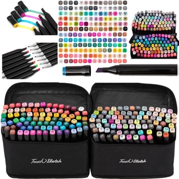 Markery alkoholowe TOUCHFIVE PRO dwustronne 168 sz