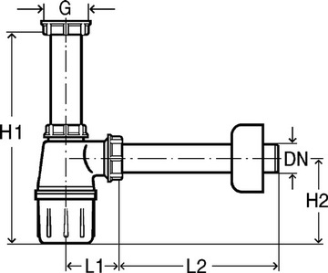 ПОЛУСИФОН ДЛЯ РАКОВИНЫ STANDARD 703219 VIEGA