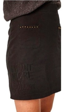 Desigual Spódnica Czarna Jackie jeansowa r. 36