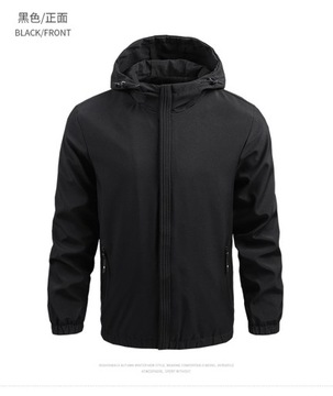 Мужская ветрозащитная куртка с капюшоном, 3XL