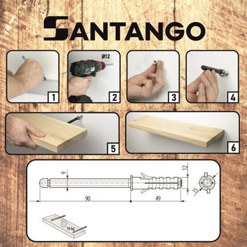 НАСТЕННАЯ ПОЛКА ПОДВЕСНАЯ ДУБ СОНОМА 60 СМ УСТАНОВКА ПОЛКИ
