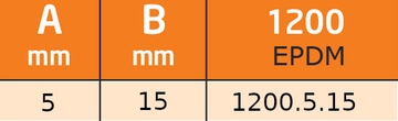 Уплотнитель самоклеющийся, вспененный каучук, 5х15мм/10м.
