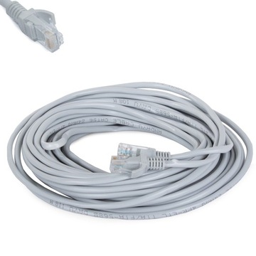KABEL SIECIOWY LAN CAT5 RJ45 SKRĘTKA ETHERNET 15m PRZEWÓD INTERNETOWY UTP