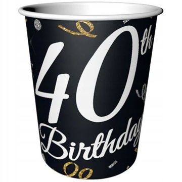 Topper urodzinowy Happy Birthday ZŁOTY akrylowy pikery dekoracja TORT 14 cm
